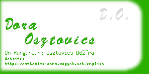 dora osztovics business card